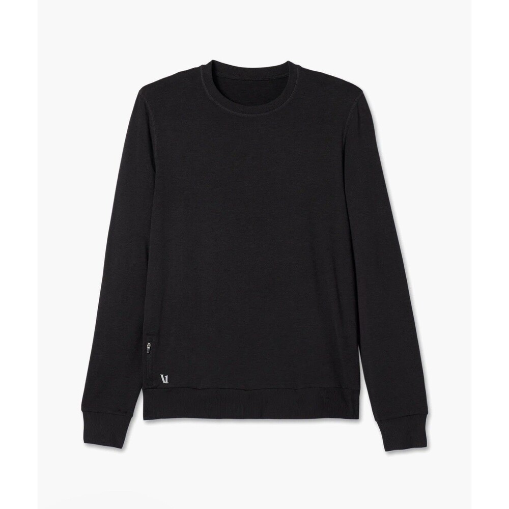 VUORI Men’s Ponte Performance Crew Pullover Black Size Large EUC